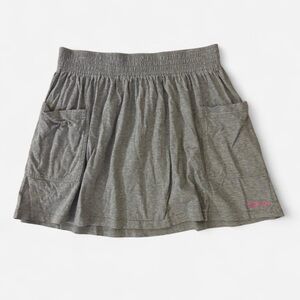 Billabong Gray Mini Skirt with Pink Logo